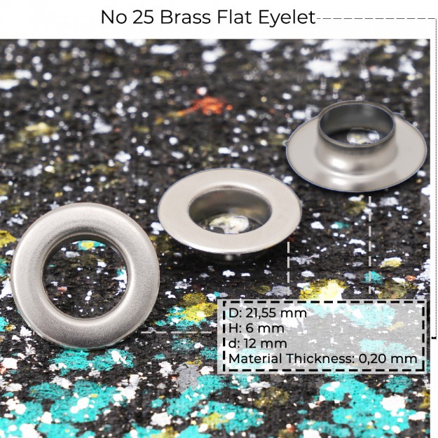 New Production - No 25 Brass Flat Eyelet