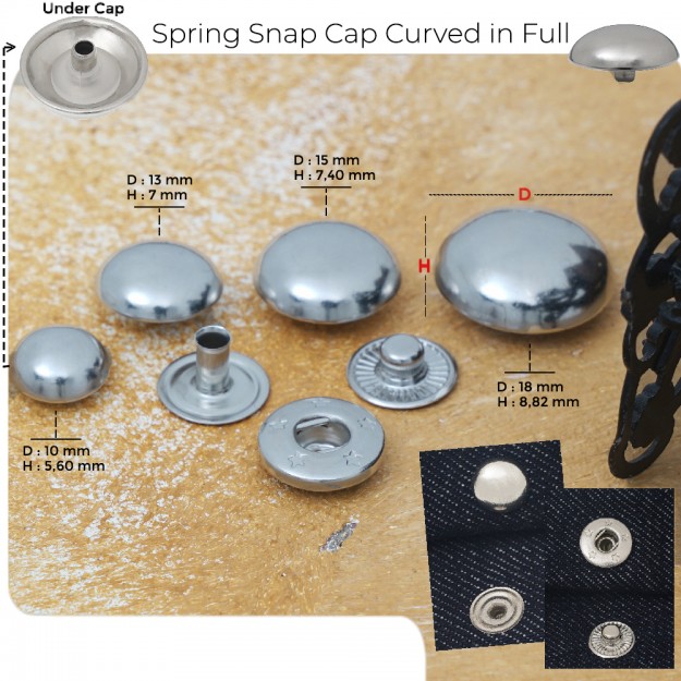 New Production - Spring Snap Cap Curved in Full