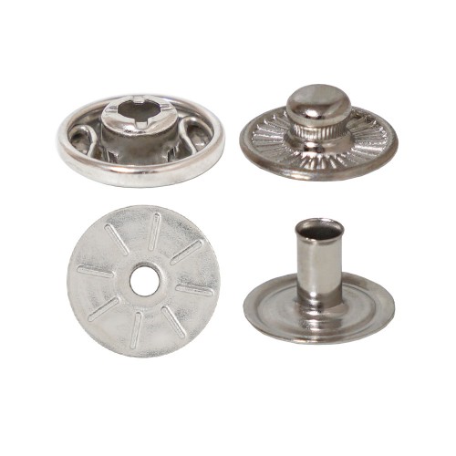 Bouton Pression Spring avec Calotte Cachée et Logo 
