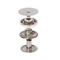 Bouton Pression Spring avec Calotte Cachée et Logo 