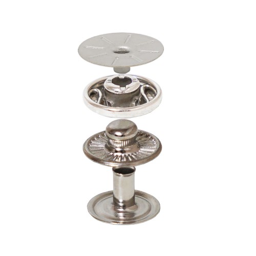 Bouton Pression Spring avec Calotte Cachée et Logo 