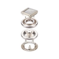 Prong Snap Button With Square Cap