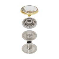 Bouton Pression Spring Vt2 Avec Calotte en Cristal