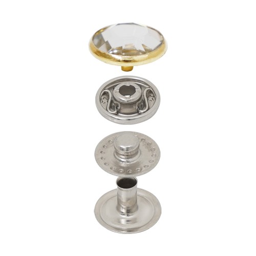 Bouton Pression Spring Vt2 Avec Calotte en Cristal