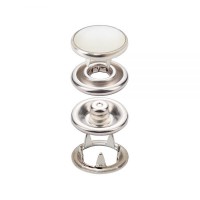 Prong Snap Button with Pearl Cap  