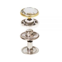 Bouton Pression Spring avec Calotte en Crystal